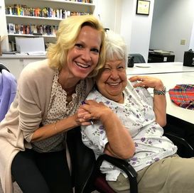 Picture of Dolly and Sheryl smiling after a support group
